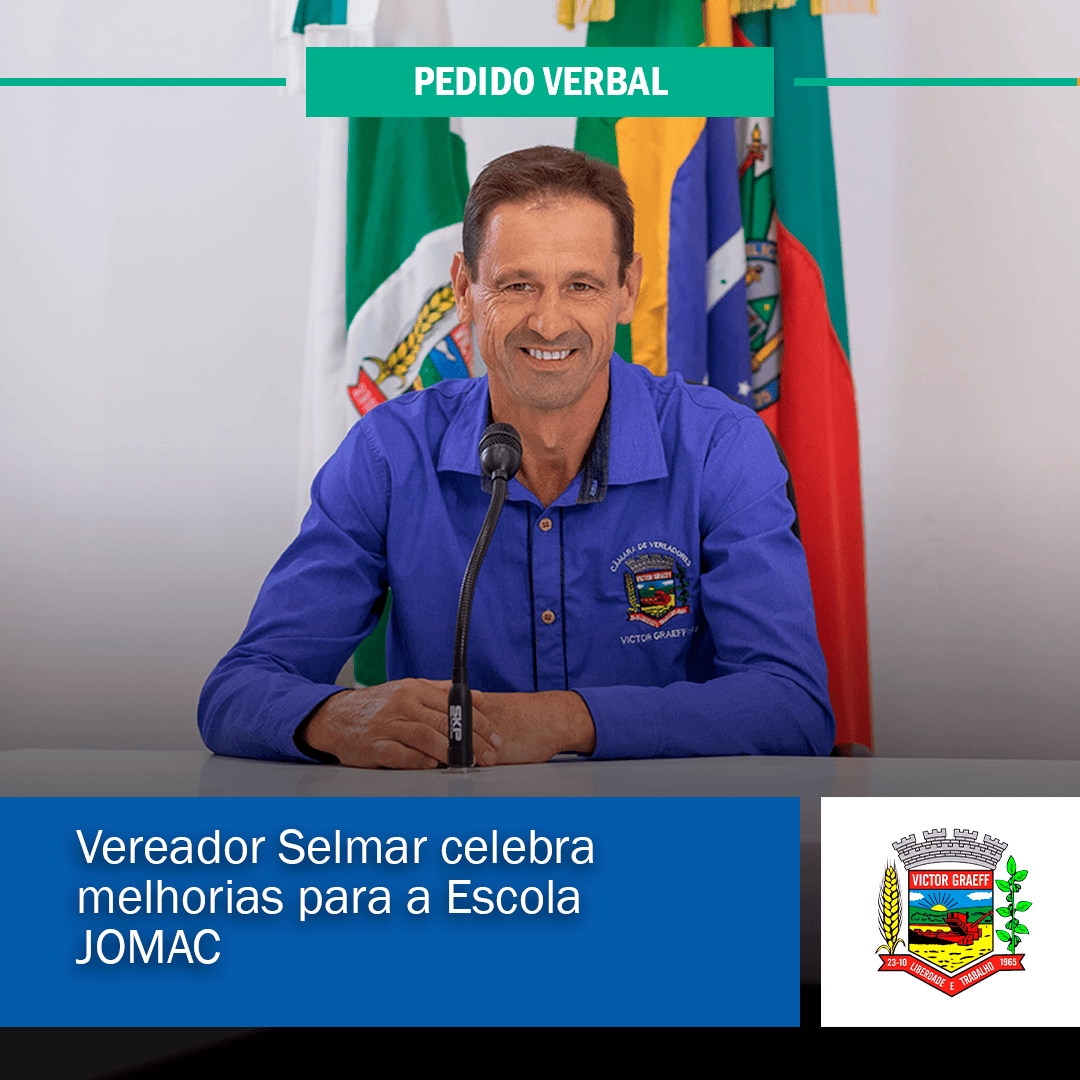 Vereador Selmar celebra melhorias para a Escola JOMAC
