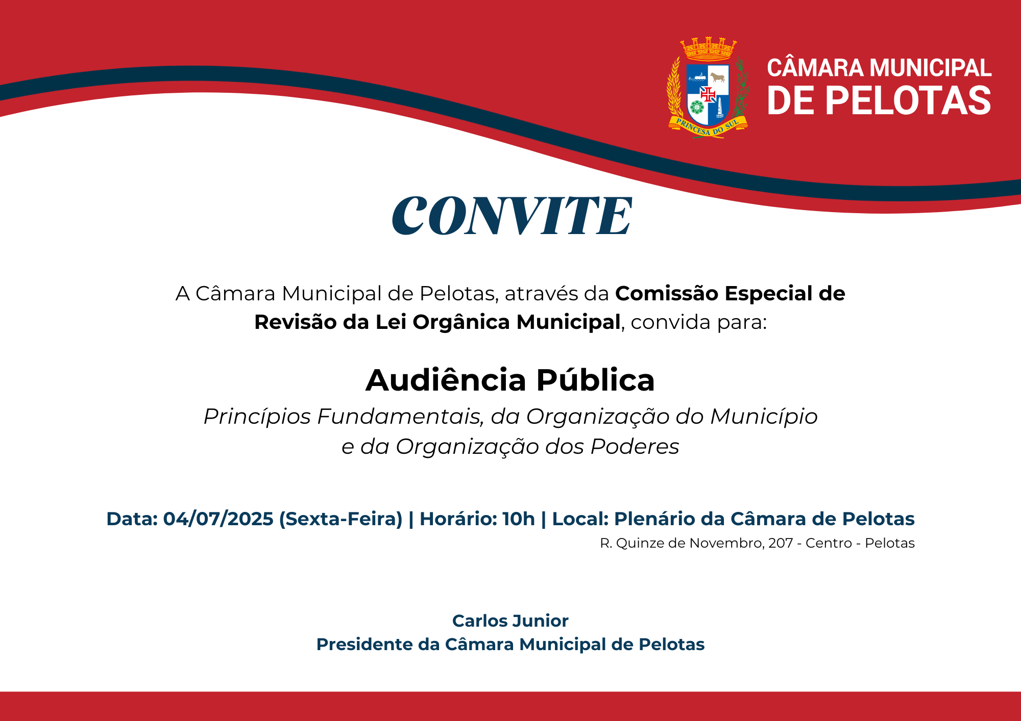 04/07 10:00 - AP Lei Orgânica
