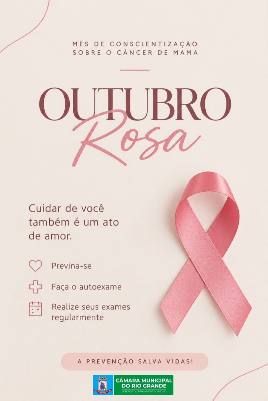 Câmara Municipal reforça importância da prevenção durante o Outubro Rosa