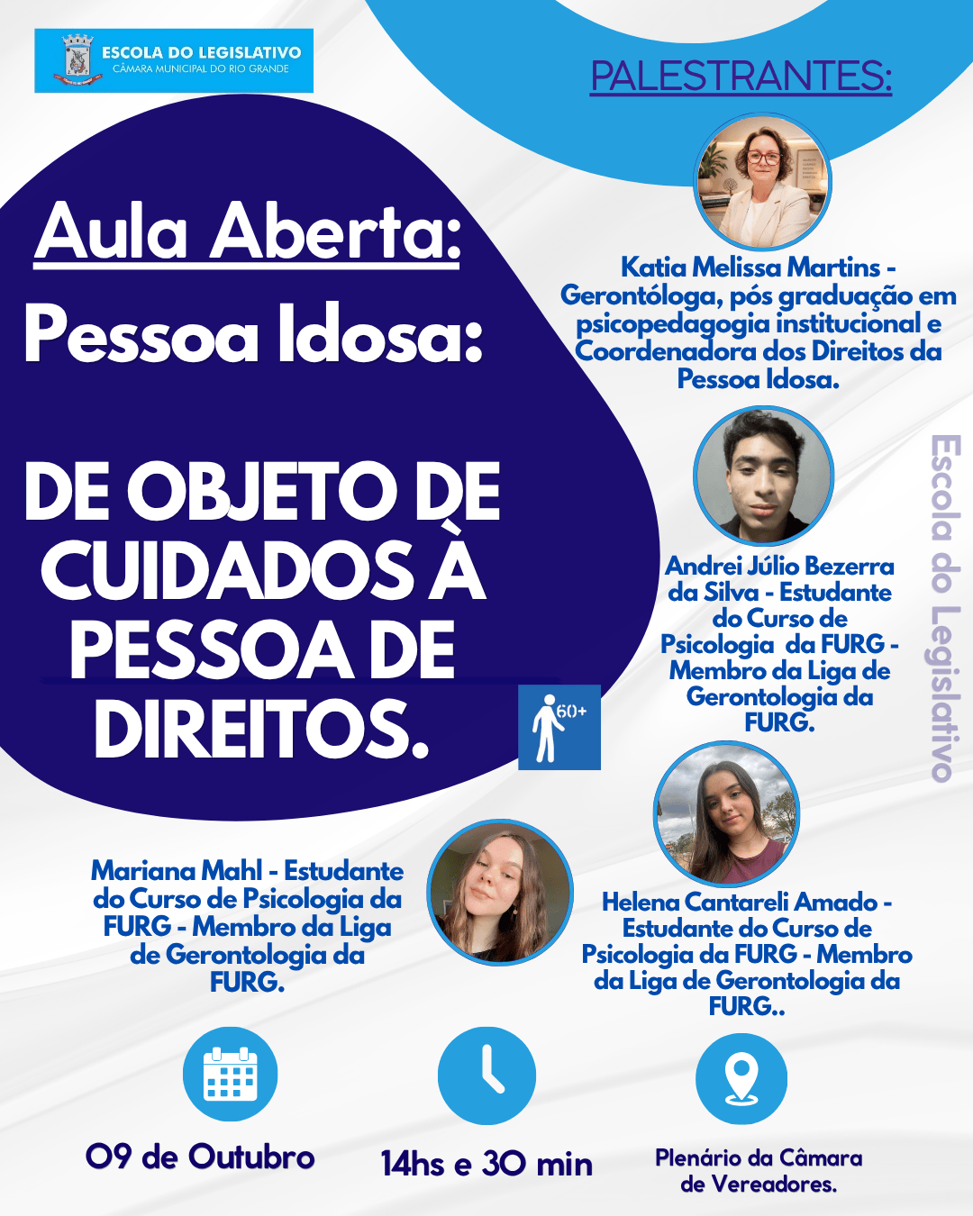 Escola do Legislativo promove aula aberta sobre direitos da pessoa idosa