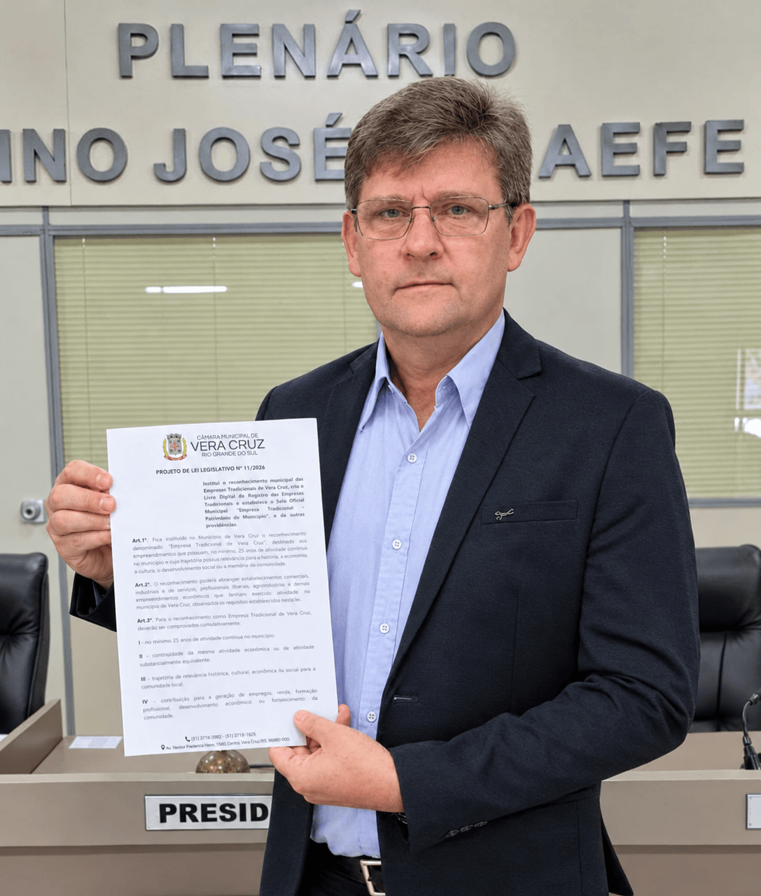 Câmara aprova projeto que reconhece empresas tradicionais do município