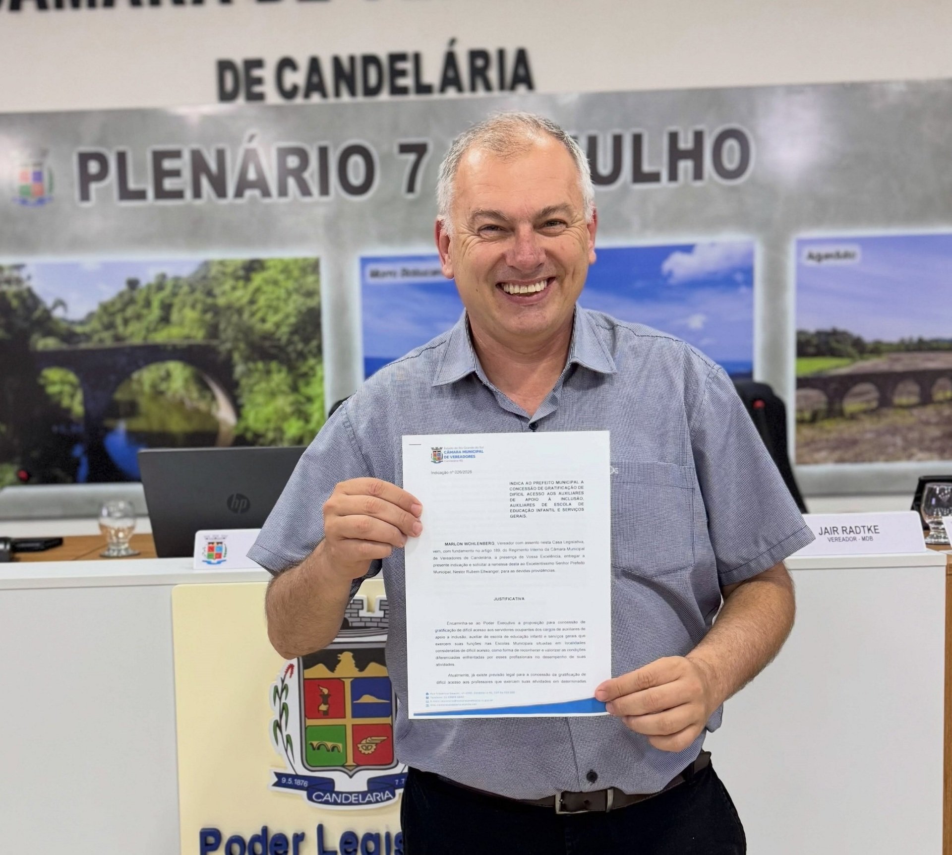 Vereador apresenta indicação para ampliar adicional de difícil acesso a servidores da Educação