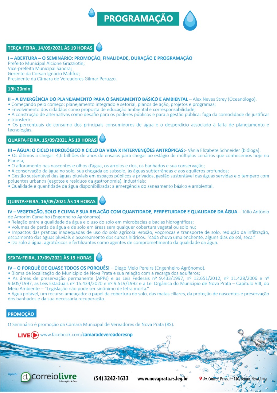Confira a Programação do Seminário